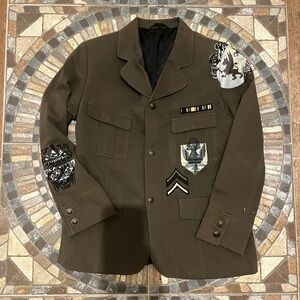 Men's Brown Military Style Jacket